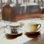 Debbie New's knitted teacups